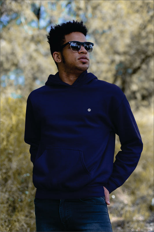 Unisex Navy Blue Hoodie