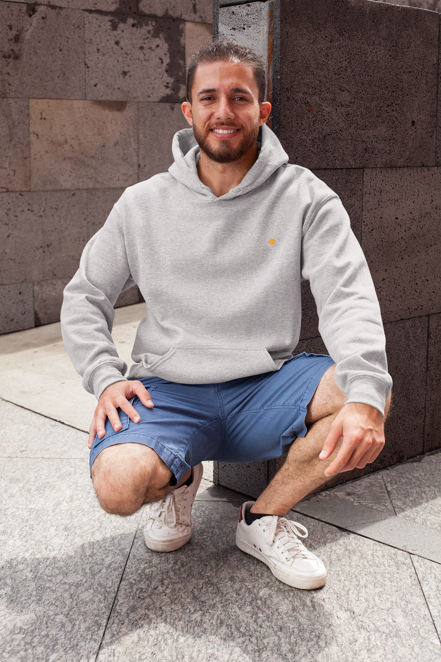 Unisex Melange Grey Hoodie