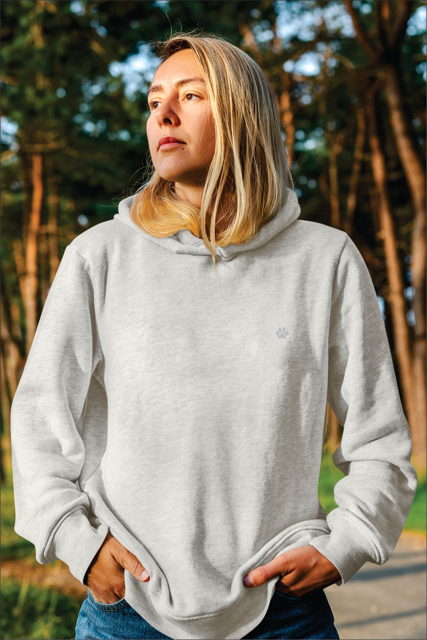 Unisex Melange Grey Hoodie