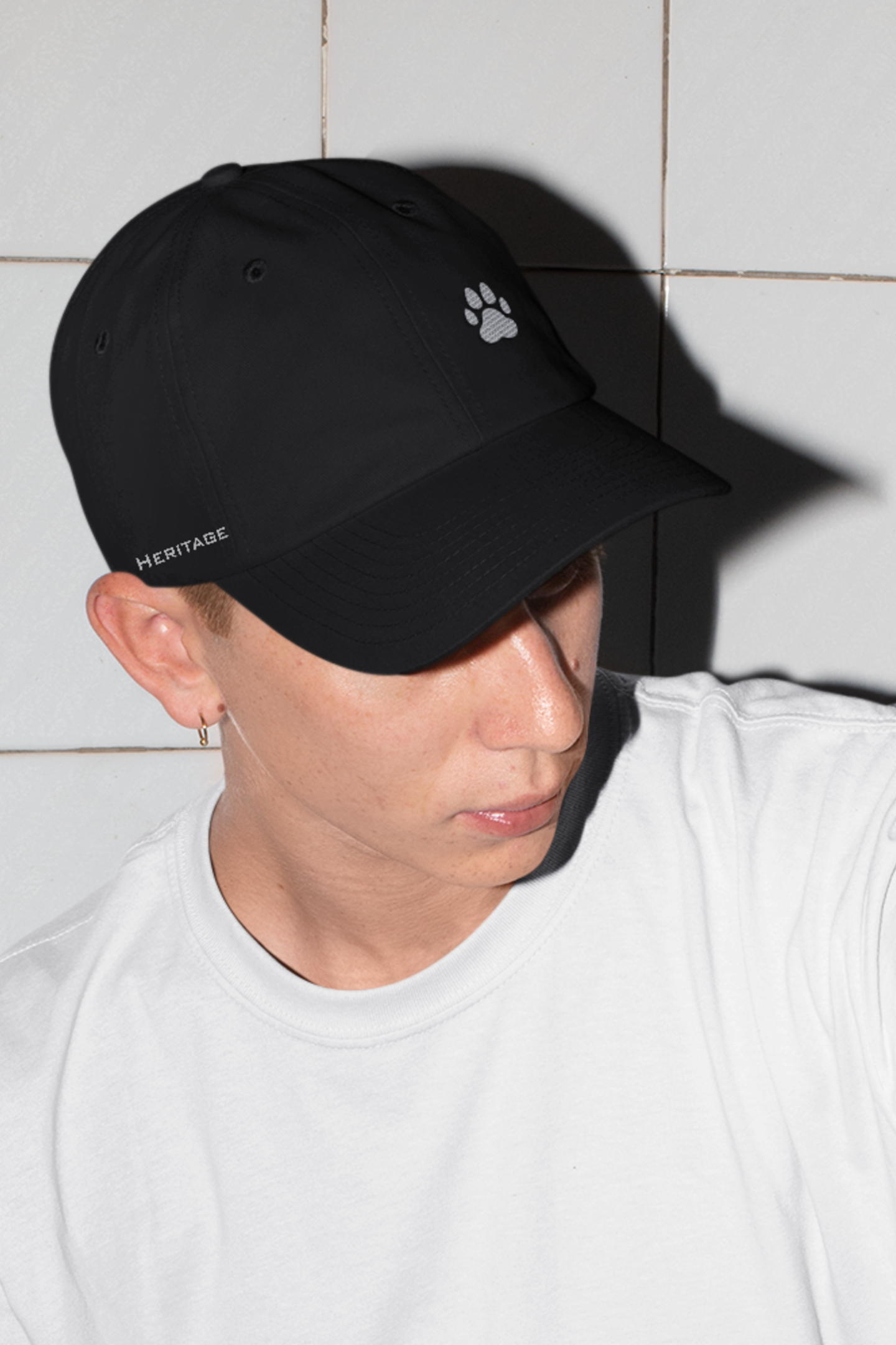 Copy of Pug Mark Reflective Logo Black Cap