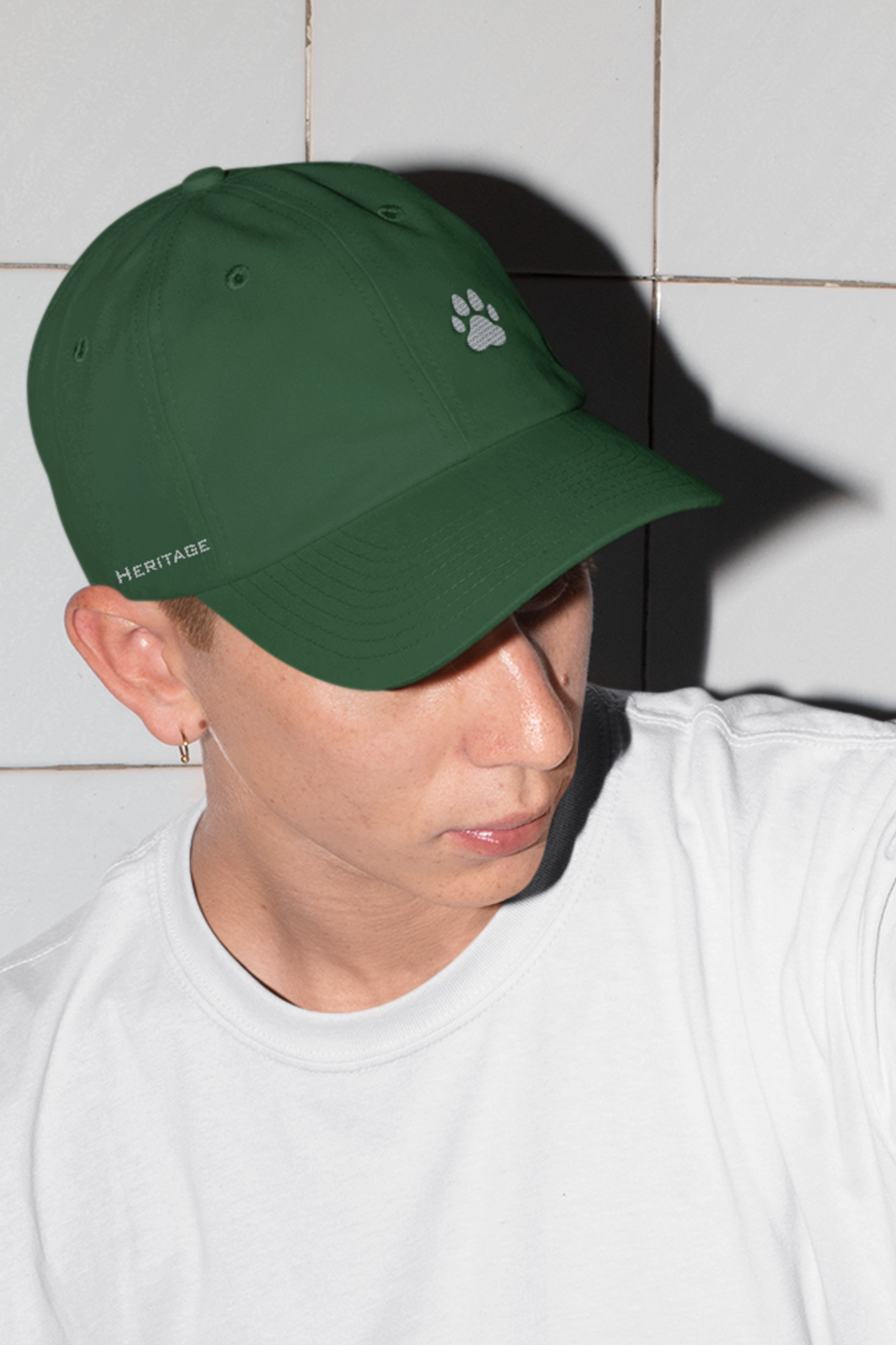 Pug Mark Reflective Logo Bottle Green Cap